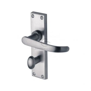 Click Here To Enlarge This Photo Of PR920-SC M.Marcus Project Hardware Door Handle For Bathroom Avon Design Satin Chrome Finish