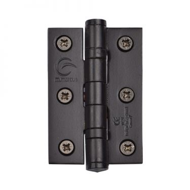 Click Here To Enlarge This Photo Of SS-3X2-BKMT M.Marcus Stainless Steel Line Ball Bearing Hinge 3" x 2" x 2mm Matt Black Finish