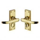 PR925-PB M.Marcus Project Hardware Door Handle For Privacy Set Avon Short Design Polished Brass Finish