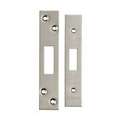 FSF5007SSS Carlisle Brass Eurospec Easi-T Satin Stainless Steel Forend Strike & Fixing Pack to Suit Architectural Deadlocks (EDS/LDS)