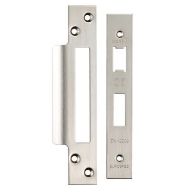 Click Here To Enlarge This Photo Of FSF5004SSS Carlisle Brass Eurospec Easi-T Satin Stainless Steel Forend Strike & Fixing Pack to Suit Architectural Sashlocks (BAS/ESS/LSS)