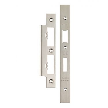 Click Here To Enlarge This Photo Of FSF5017SSS Carlisle Brass Eurospec Easi-T Satin Stainless Steel Forend Strike & Fixing Pack to Suit Architectural Din Sash/Bathroom Locks (DLS7260EP/DLS7860WC)