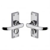 PR925-PC M.Marcus Project Hardware Door Handle For Privacy Set Avon Short Design Polished Chrome Finish