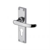 PR927-PC M.Marcus Project Hardware Door Handle For Euro Profile Plate Avon Design Polished Chrome Finish