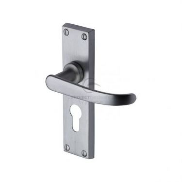 Click Here To Enlarge This Photo Of PR927-SC M.Marcus Project Hardware Door Handle For Euro Profile Plate Avon Design Satin Chrome Finish