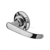 PR930-PC M.Marcus Project Hardware Door Handle Lever Latch on Round Rose Avon Design Polished Chrome Finish