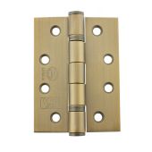 Atlantic - AH1433SB Grade 13 Fire Rated Ball Bearing Hinges 4" x 3" x 3mm - Satin Brass
