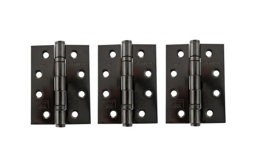 Click Here To Enlarge This Photo Of Atlantic - AH1433BN(3) Grade 13 Fire Rated Ball Bearing Hinges 4" x 3" x 3mm - Black Nickel (Pack of 3)