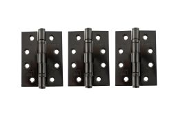Atlantic - AH1433BN(3) Grade 13 Fire Rated Ball Bearing Hinges 4" x 3" x 3mm - Black Nickel (Pack of 3)