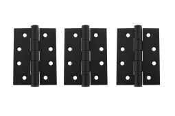 Atlantic - AH1433MB(3) Grade 13 Fire Rated Ball Bearing Hinges 4" x 3" x 3mm - Matt Black (Pack of 3)