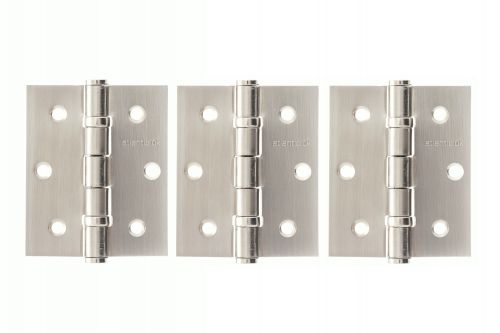 Click Here To Enlarge This Photo Of Atlantic - A2HB32525SN(3) 3" x 2.5" x 2.5mm Ball Bearing Hinges Satin Nickel (Pack of 3)