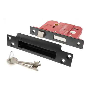 Click Here To Enlarge This Photo Of Atlantic - ALKSASH5LK25MB British Standard 5 Lever Key Sashlock 2&period;5" - Matt Black