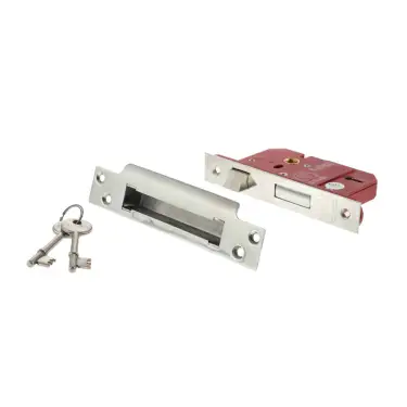 Click Here To Enlarge This Photo Of Atlantic - ALKSASH5LK25PC British Standard 5 Lever Key Sashlock 2&period;5" - Polished Chrome