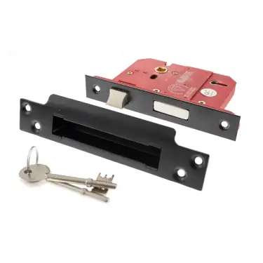 Click Here To Enlarge This Photo Of Atlantic - ALKSASH5LK3MB British Standard 5 Lever Key Sashlock 3" - Matt Black