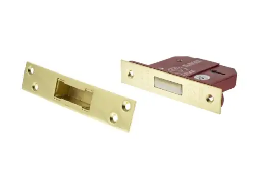 Click Here To Enlarge This Photo Of Atlantic - ALKDEAD5LK25PB British Standard 5 Lever Key Deadlock 2&period;5" - Polished Brass