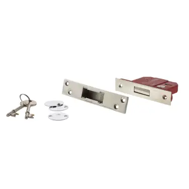 Click Here To Enlarge This Photo Of Atlantic - ALKDEAD5LK25PC British Standard 5 Lever Key Deadlock 2&period;5" - Polished Chrome