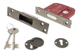 Atlantic - ALKDEAD5LK25UB British Standard 5 Lever Key Mortice Deadlock 2.5" - Urban Bronze