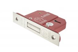Atlantic - ALKDEAD5LK3SC British Standard 5 Lever Key Mortice Deadlock 3" - Satin Chrome