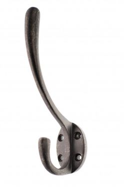 Click Here To Enlarge This Photo Of Atlantic - AHCHMDS Traditional Hat & Coat Hook - Distressed Silver
