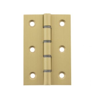 Click Here To Enlarge This Photo Of Atlantic - AWH3222SB Washered Hinges 3" x 2" x 2.2mm - Satin Brass