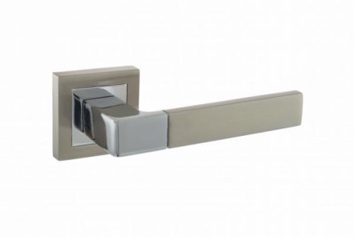 Click Here To Enlarge This Photo Of Atlantic - S40SSNPC STATUS 'Montana' Designer Lever on S4 Square Rose - Satin Nickel/Polished Chrome