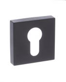 Atlantic - S4ESCESMB STATUS Euro Escutcheons on S4 Square Rose - Matt Black