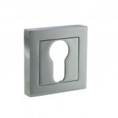 Atlantic - S4ESCESPC STATUS Euro Escutcheons on S4 Square Rose - Polished Chrome