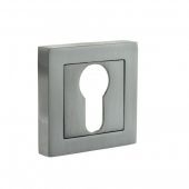 Atlantic - S4ESCESSC STATUS Euro Escutcheons on S4 Square Rose - Satin Chrome