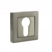 Atlantic - S4ESCESSN STATUS Euro Escutcheons on S4 Square Rose - Satin Nickel