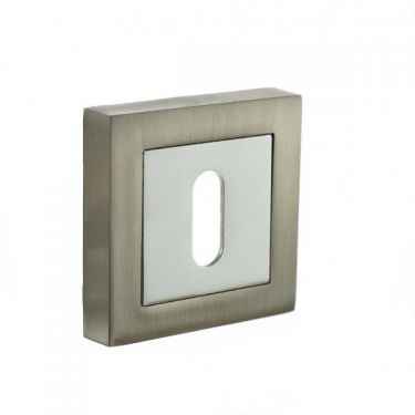 Click Here To Enlarge This Photo Of Atlantic - S4ESCKSSNPC STATUS Key Escutcheons on S4 Square Rose - Satin Nickel/Polished Chrome