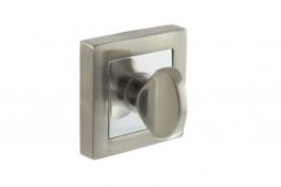 Atlantic - S4WCSSNPC STATUS WC Turn and Release on S4 Square Rose - Satin Nickel/Polished Chrome