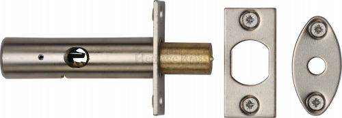 Click Here To Enlarge This Photo Of RB7-SN Heritage Brass Rack Bolt without Turn Satin Nickel Finish