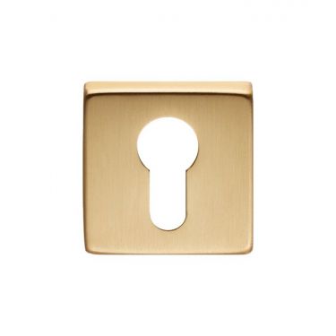 Click Here To Enlarge This Photo Of QE001SB - Carlisle Brass Manital Square Euro Profile Escutcheon Satin Brass