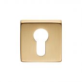 QE001SB - Carlisle Brass Manital Square Euro Profile Escutcheon Satin Brass