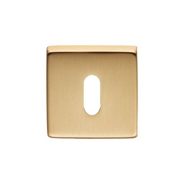 Click Here To Enlarge This Photo Of QE003SB - Carlisle Brass Manital Square Standard Key Escutcheon Satin Brass