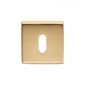 QE003SB - Carlisle Brass Manital Square Standard Key Escutcheon Satin Brass