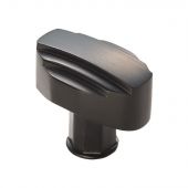 ADR501BMB - Carlisle Brass Fingertip Design Art Deco Knob 30mm Matt Black