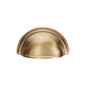 C47SB - Carlisle Brass Fingertip Design Victorian Cup Pull 76mm Satin Brass