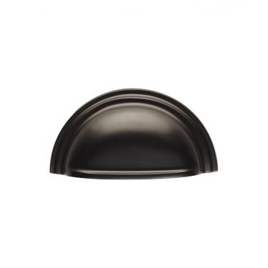 Click Here To Enlarge This Photo Of C47MB - Carlisle Brass Fingertip Design Victorian Cup Pull 76mm Matt Black