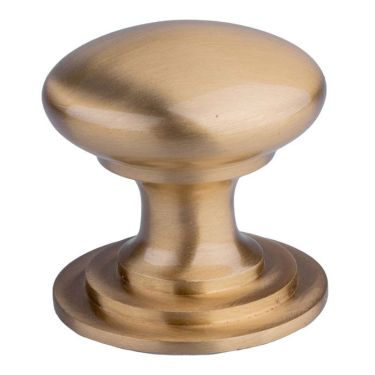 Click Here To Enlarge This Photo Of M47BSB - Carlisle Brass Fingertip Design Victorian Knob 32mm Satin Brass