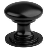 M47EMB - Carlisle Brass Fingertip Design Victorian Knob 50mm Matt Black