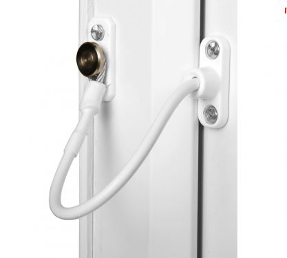 Click Here To Enlarge This Photo Of JACKLOC Perma Permanent Swivel/Stud Window Restrictor Brown