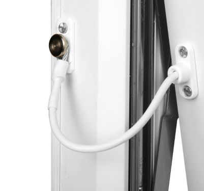 Click Here To Enlarge This Photo Of JACKLOC Perma Permanent Swivel/Stud Window Restrictor Brown