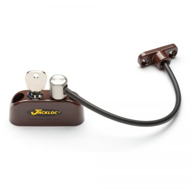 Click Here To Enlarge This Photo Of JACKLOC Pro-5 Lockable Cable Window Lock Brown