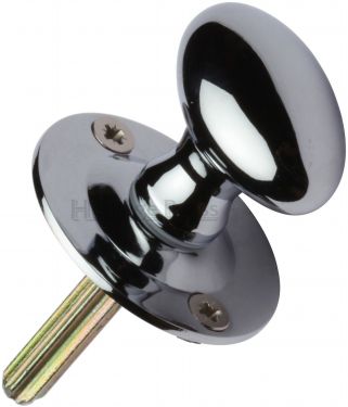 Click Here To Enlarge This Photo Of BT5-PC Heritage Brass Oval Thumbturn without Bolt Polished Chrome Finish