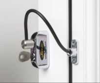 JACKLOC Pro-5 Lockable Cable Window Lock Polished Chrome