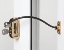 JACKLOC Pro-5 Lockable Cable Window Lock Brass