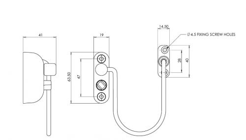 Click Here To Enlarge This Photo Of JACKLOC Pro-Twist Push & Turn Cable Window Lock Black