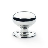 AW300-51-PC - Alexander & Wilks 'Kershaw' Classic Mushroom Door Knob 51mm dia. - Polished Chrome