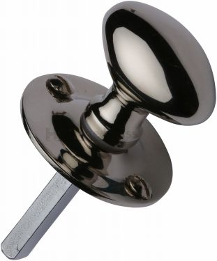 Click Here To Enlarge This Photo Of BT5-PNF Heritage Brass Oval Thumbturn without Bolt Polished Nickel Finish